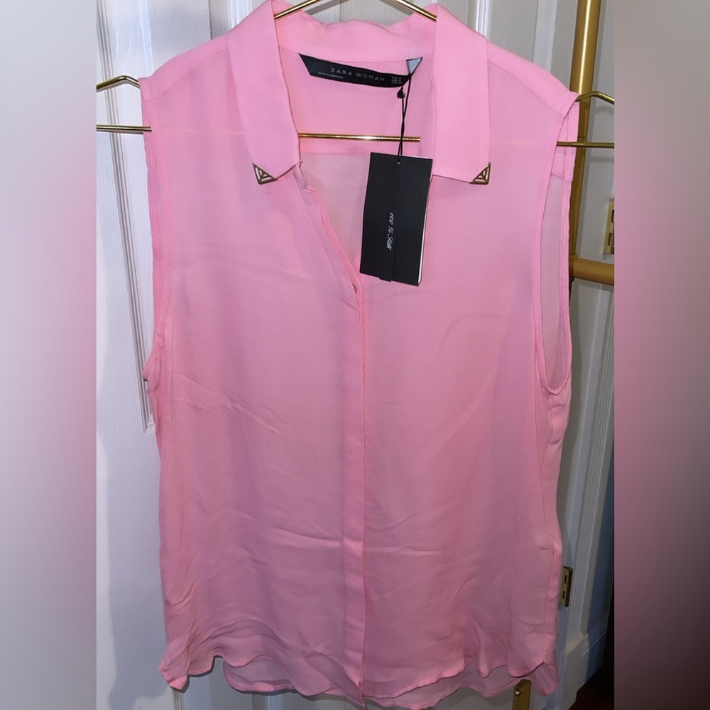 Zara 100% Silk Blouse